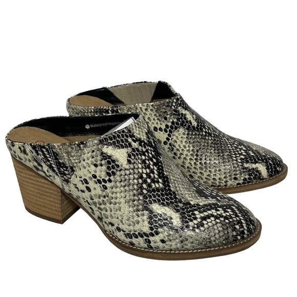 New Blondo Norwich Natural Snake Leather Mules - Picture 1 of 16
